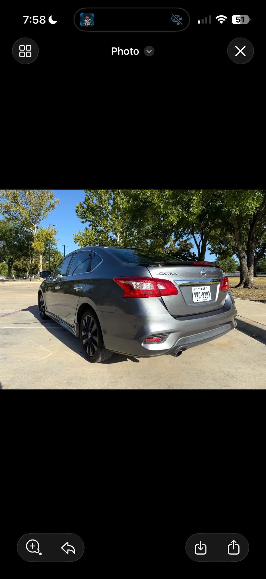Nissan Sentra SR detail